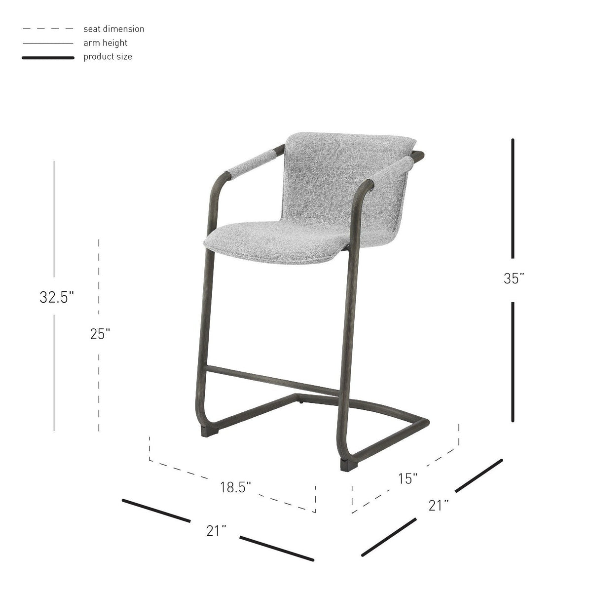 New Pacific Direct Indy Fabric Counter Stool, (Set of 2) 1060030-218 - 1060030-218