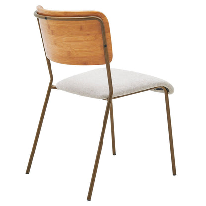 New Pacific Direct Leshia KD Fabric Bamboo Dining Side Chair, (Set of 2) -  1160028-406N