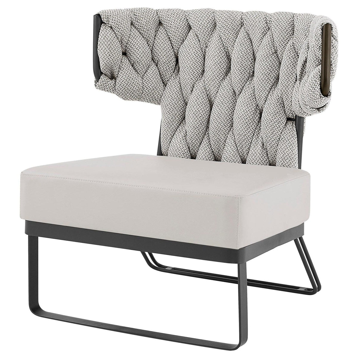 New Pacific Direct Leander Fabric/PU Accent Chair -  1240011-5006