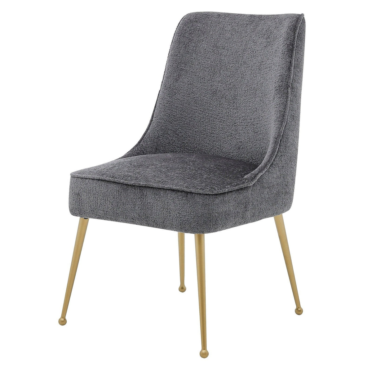 New Pacific Direct Cedric KD Fabric Dining Side Chair Gold Legs, (Set of 2)  - 1250024-568