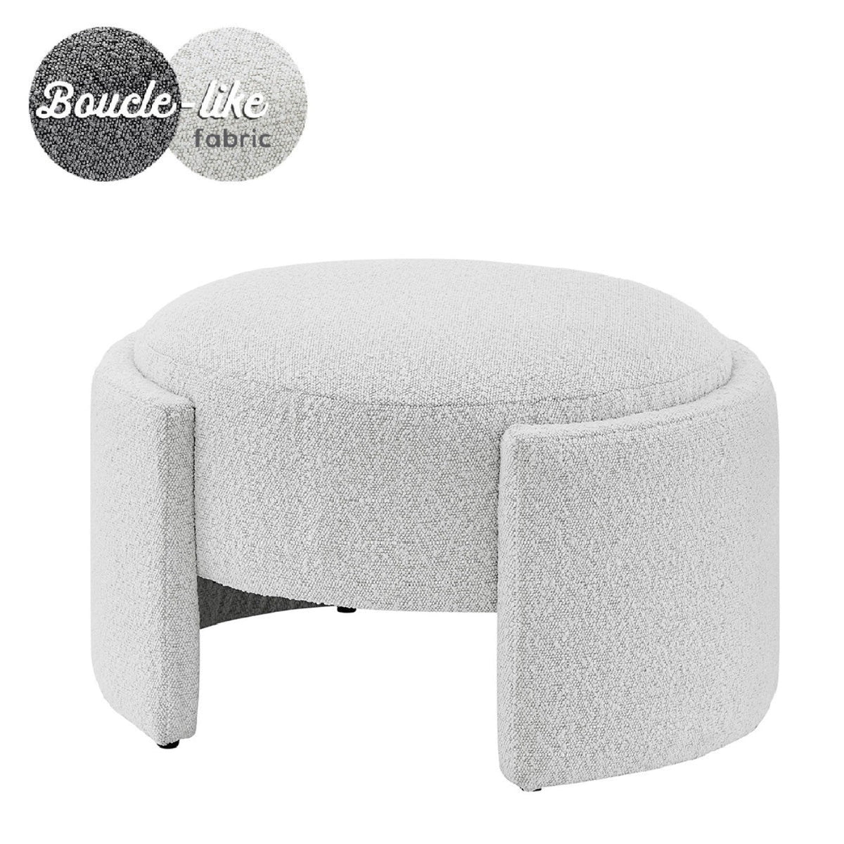 New Pacific Direct Felicia Fabric Ottoman 1250047-563 - 1250047-563
