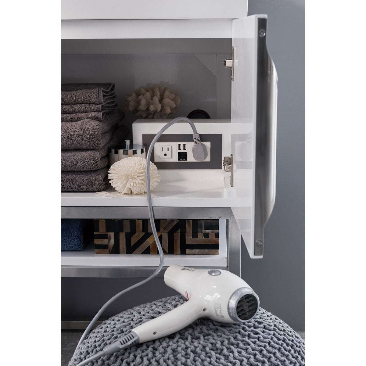 James Martin Vanities Columbia 72" Double Vanity - 388-V72D-AGR-MB-DGG