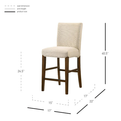 New Pacific Direct Levi Fabric Counter Stool, (Set of 2)  - 1390003-556