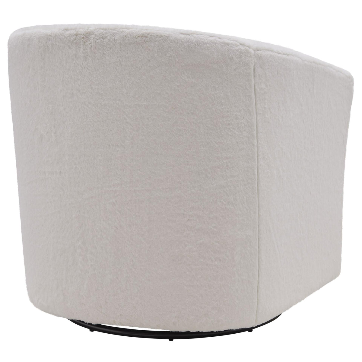 New Pacific Direct Hayden Faux Fur Fabric Swivel Chair  - 1900141-408