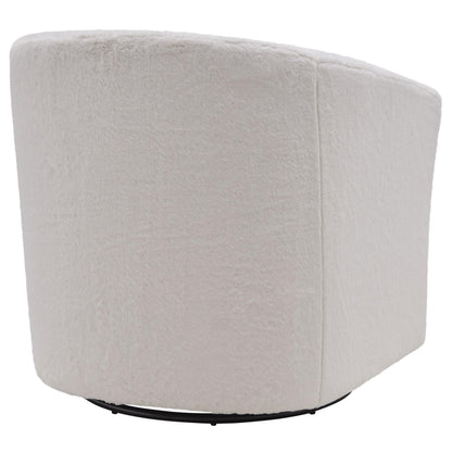 New Pacific Direct Hayden Faux Fur Fabric Swivel Chair  - 1900141-408