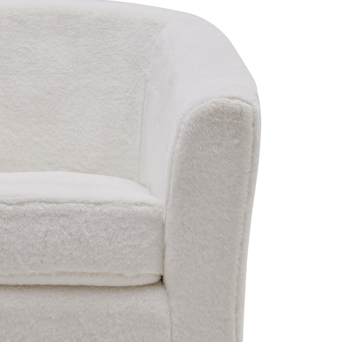New Pacific Direct Hayden Faux Fur Fabric Swivel Chair  - 1900141-408