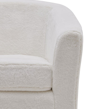 New Pacific Direct Hayden Faux Fur Fabric Swivel Chair  - 1900141-408