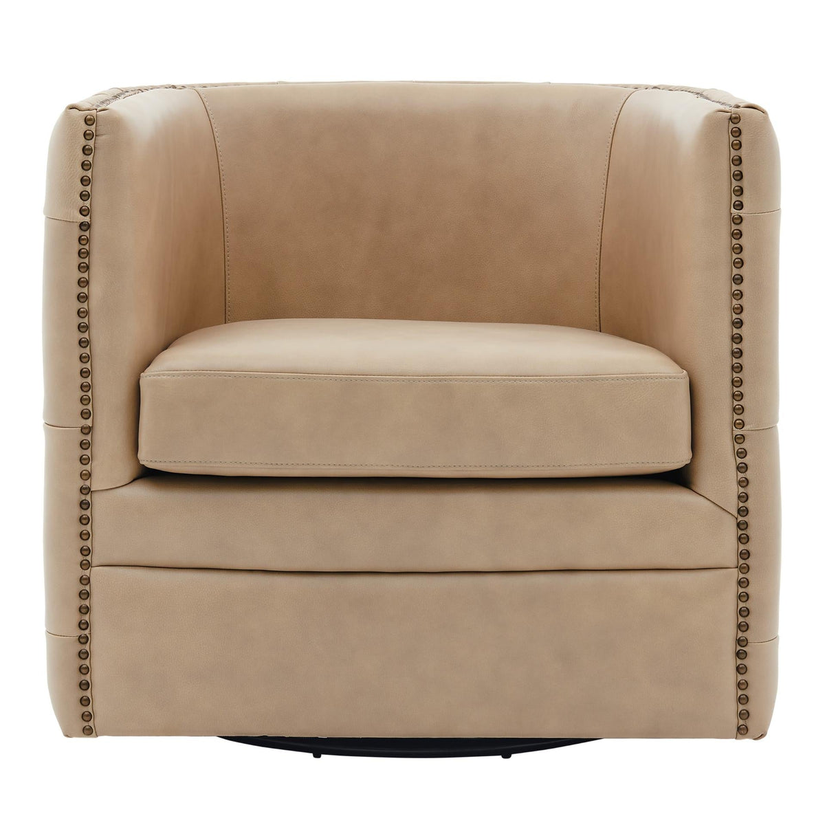 New Pacific Direct Leslie Top Grain Leather Swivel Tufted Chair  - 1900152-427