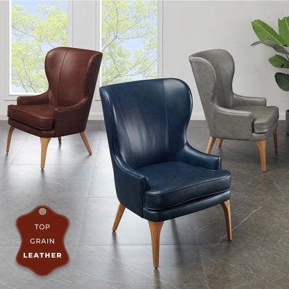 New Pacific Direct Bjorn Top Grain Leather Accent Chair  - 1900155-426