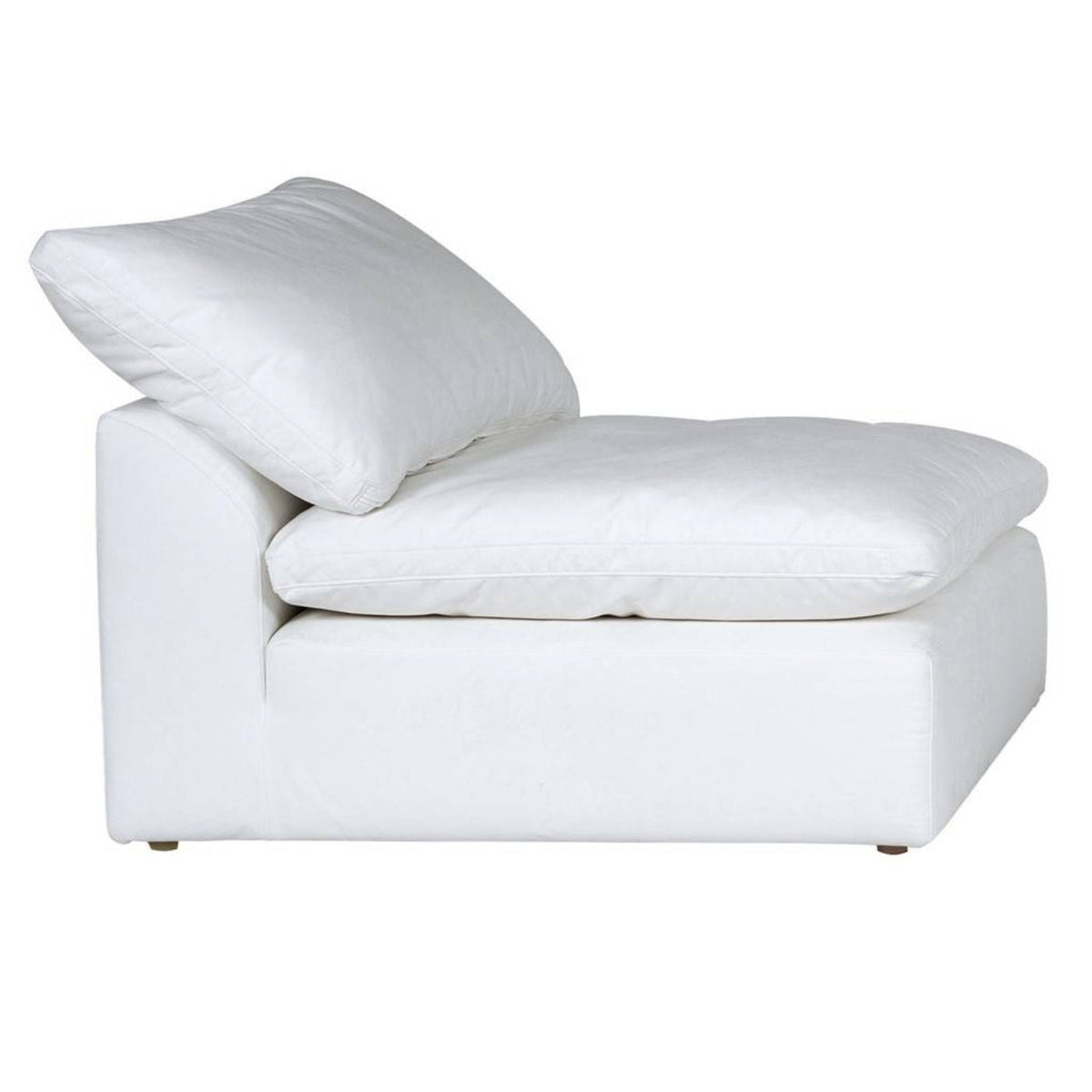 Sunset Trading Cloud Puff 4 Piece 132" Wide Slipcovered Modular Sectional Sofa with Ottoman - SU-1458-81-1C-2A-1O