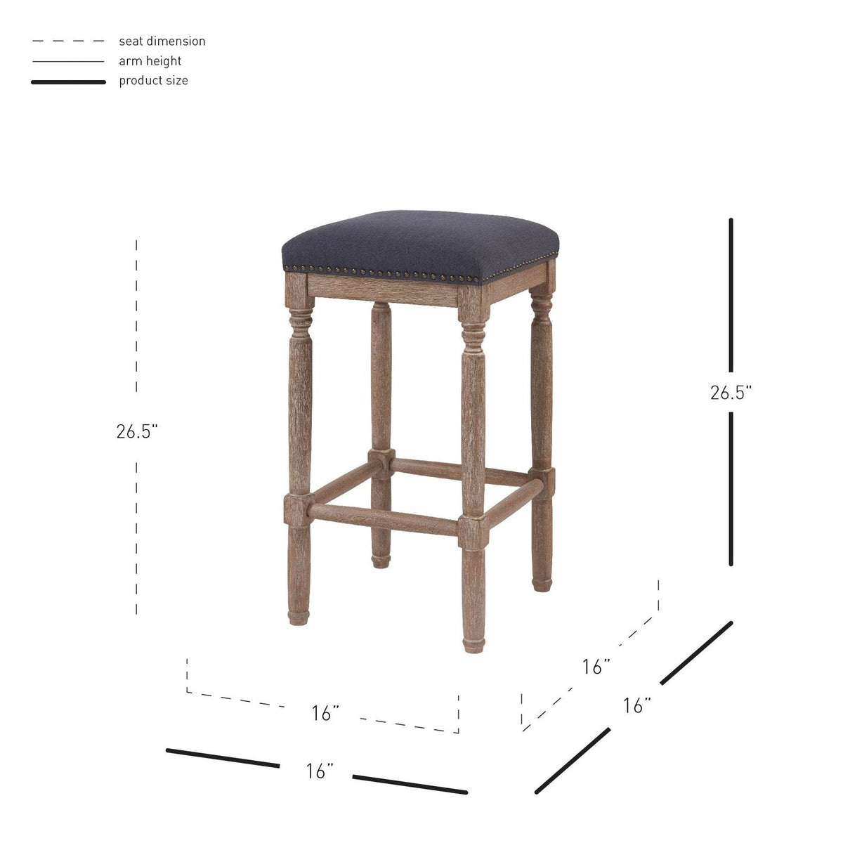 New Pacific Direct Ernie Fabric Counter Stool, (Set of 2)  - 3900052-393