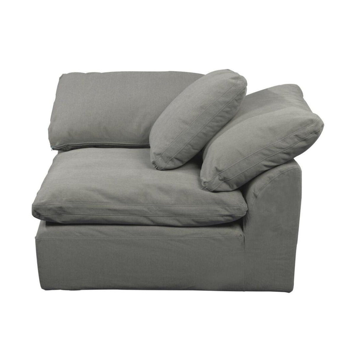 Sunset Trading Cloud Puff 3 Piece 88" Wide Slipcovered Modular Sectional Small L Shaped Sofa - SU-1458-94-3C