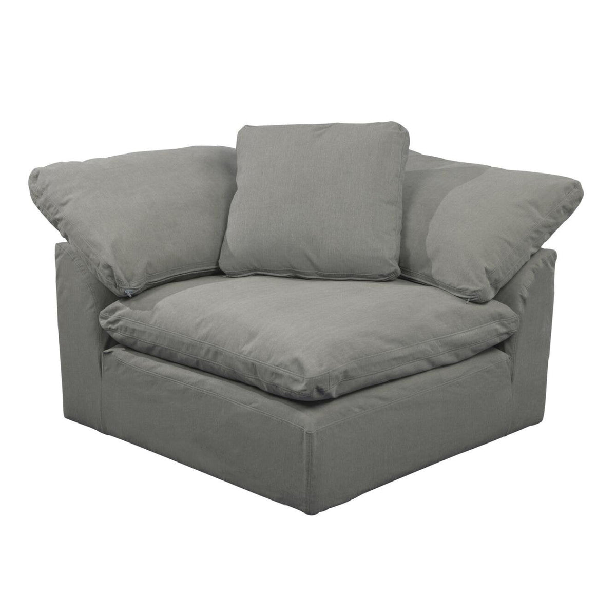 Sunset Trading Cloud Puff 3 Piece 88" Wide Slipcovered Modular Sectional Small L Shaped Sofa - SU-1458-94-3C
