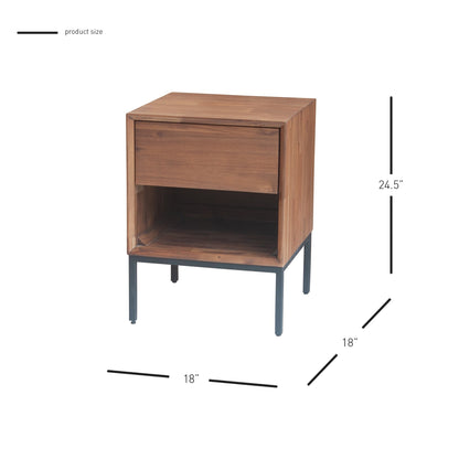 New Pacific Direct Hathaway 1-Drawer Night Stand -  8000047