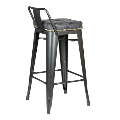 New Pacific Direct Metropolis PU Leather Low Back Counter Stool, (Set of 4) -  9300032-240
