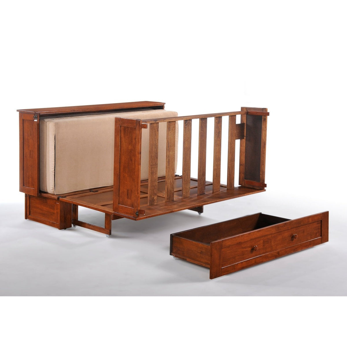 Night and Day Furniture Clover Queen Murphy Cabinet Bed Complete - MUR-CLV-QEN-XX
