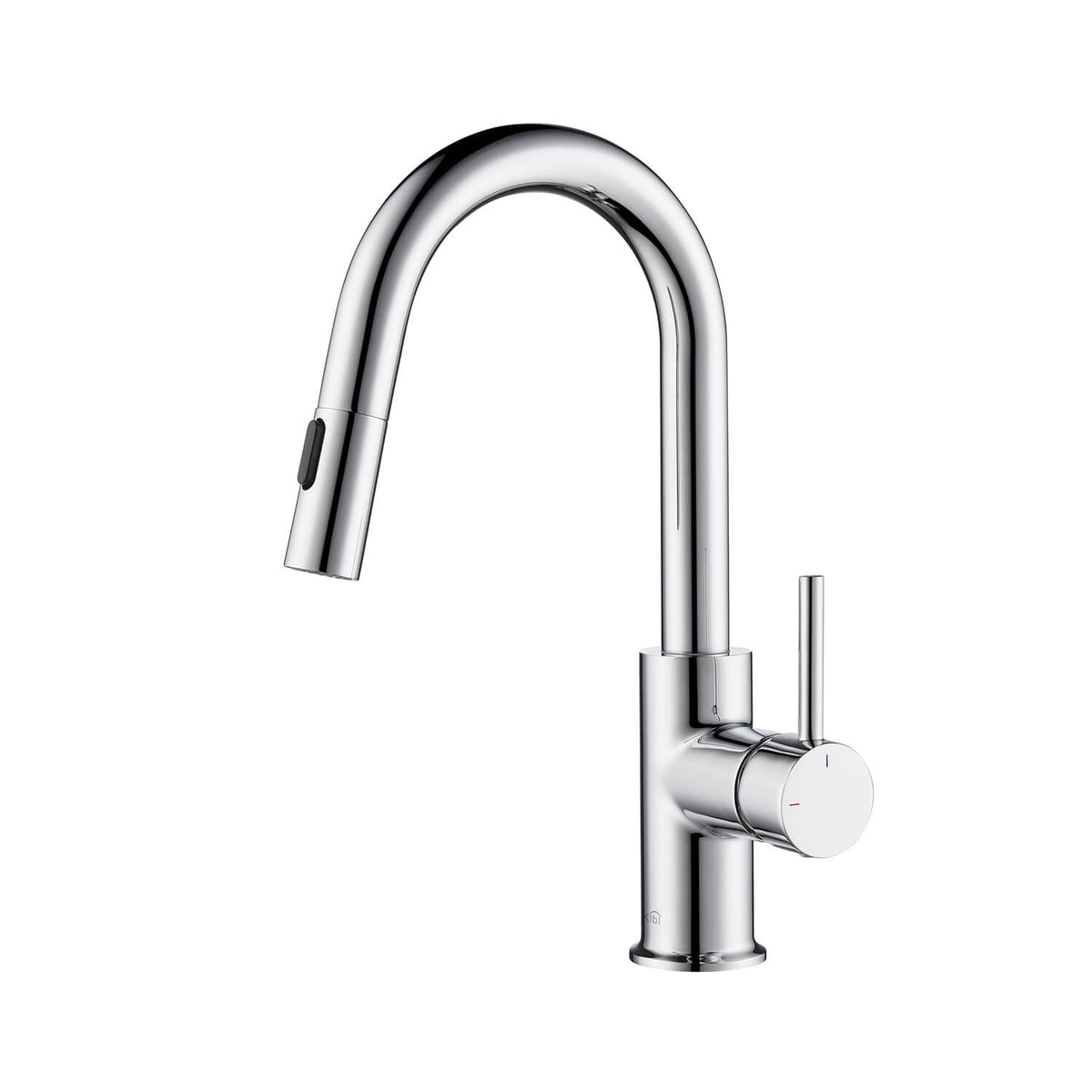 Kibi Luxe Single Handle High Arc Pull Down Kitchen Faucet in Chrome Finish - KKF2011CH