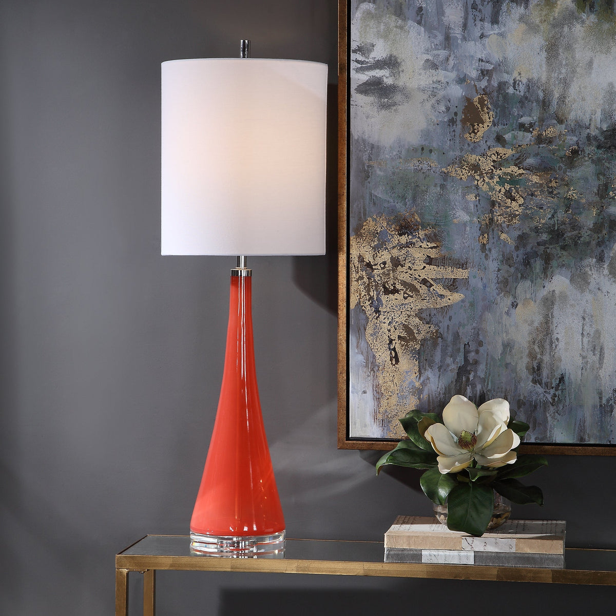 Uttermost Ariel Tapered Glass Buffet Lamp 29739-1