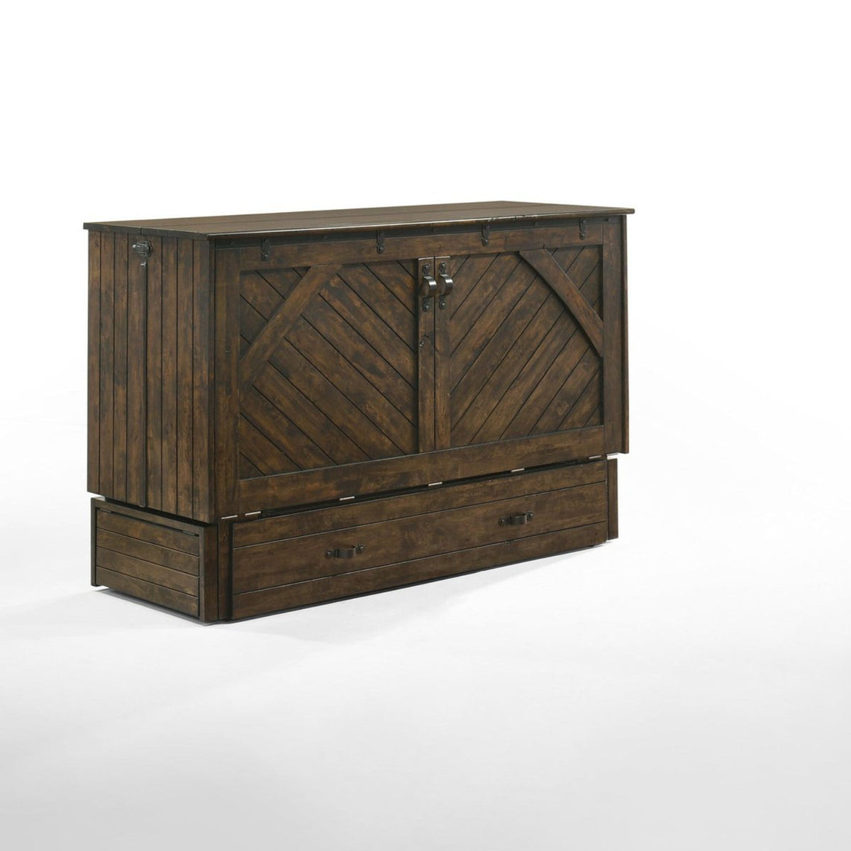 Night and Day Furniture Ranchero Queen Murphy Cabinet Bed Complete - MUR-RAN-QEN-WWB
