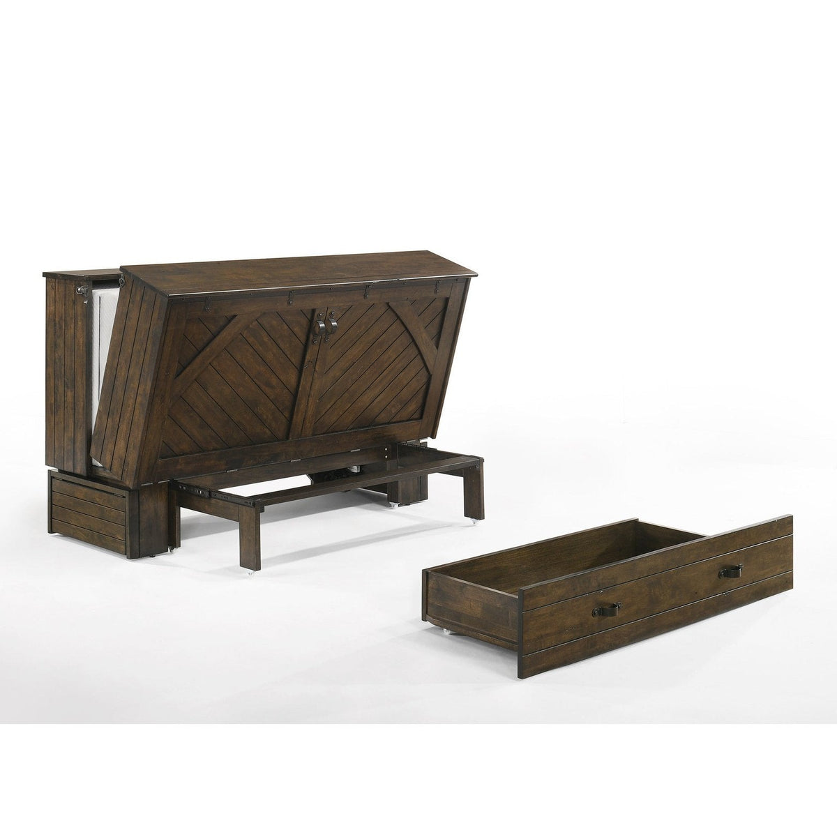 Night and Day Furniture Ranchero Queen Murphy Cabinet Bed Complete - MUR-RAN-QEN-WWB