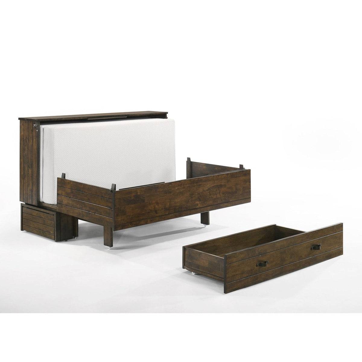 Night and Day Furniture Ranchero Queen Murphy Cabinet Bed Complete - MUR-RAN-QEN-WWB