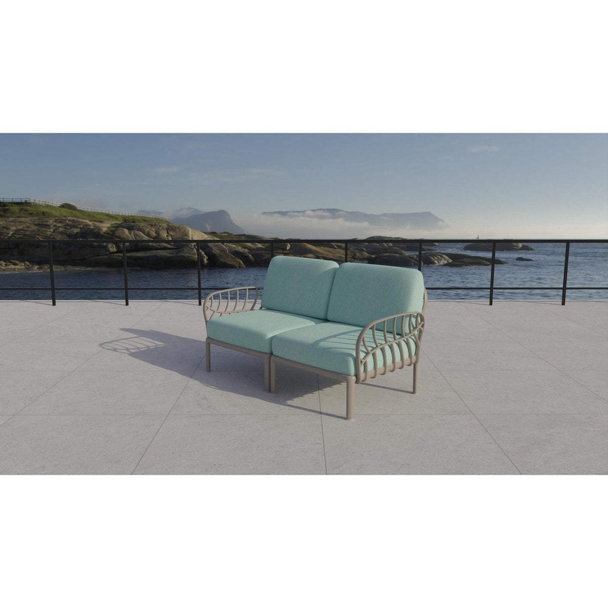 Strata Furniture Dahlia Patio Loveseat Grey -  ODALGM