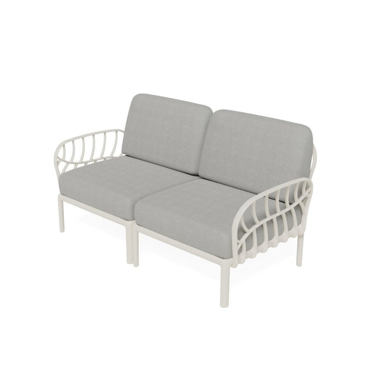 Strata Furniture Dahlia Patio Loveseat White -  ODALWG