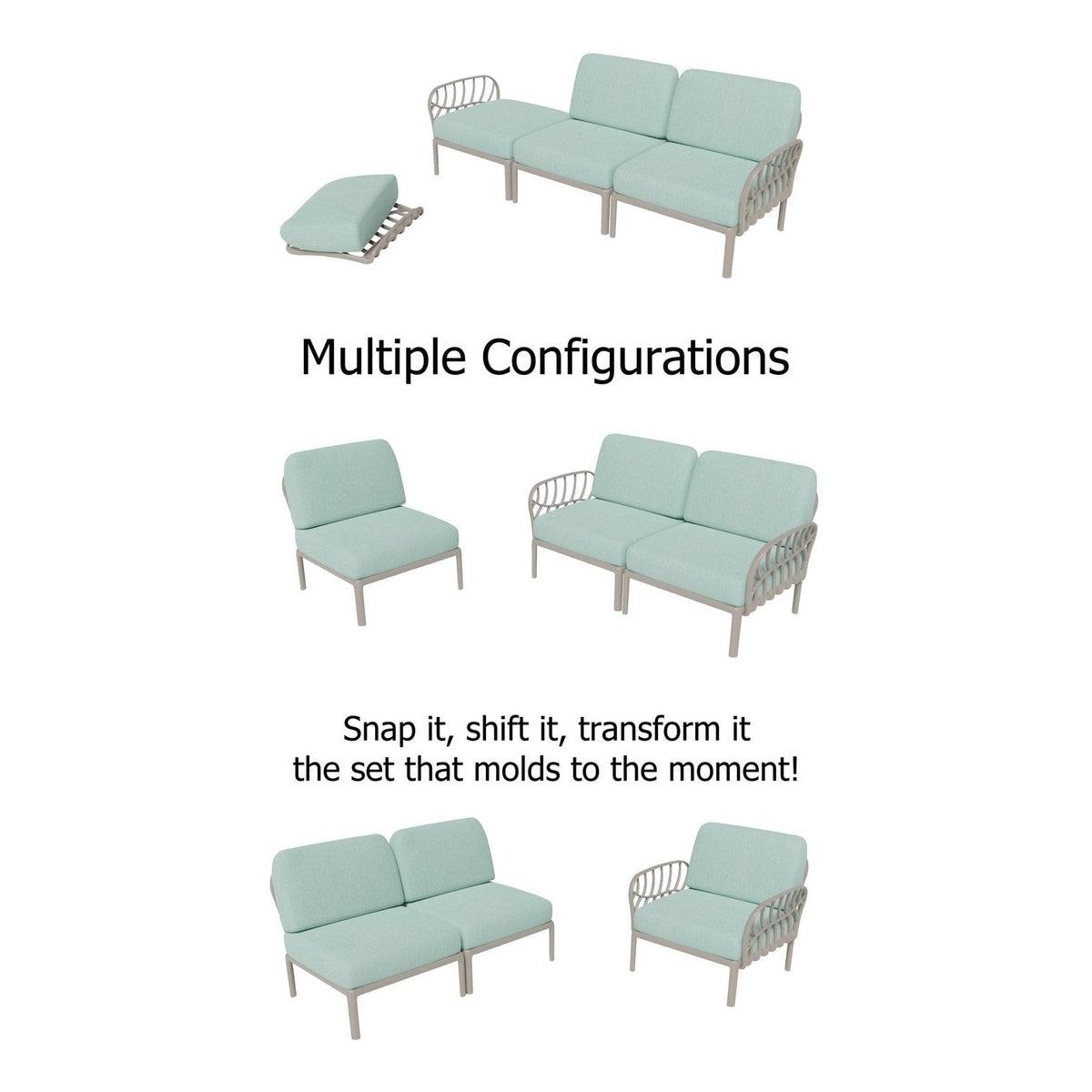 Strata Furniture Dahlia Patio Sofa Grey  - ODASGM