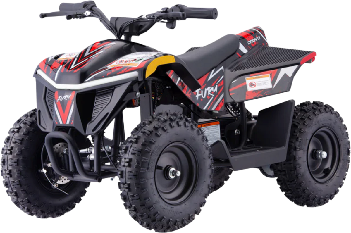 Droyd Fury ATV for Kids Electric 36V 8Ah Lithium Ion 500W Brushless 10 Miles 15 MPH New - XW-A01-GRO
