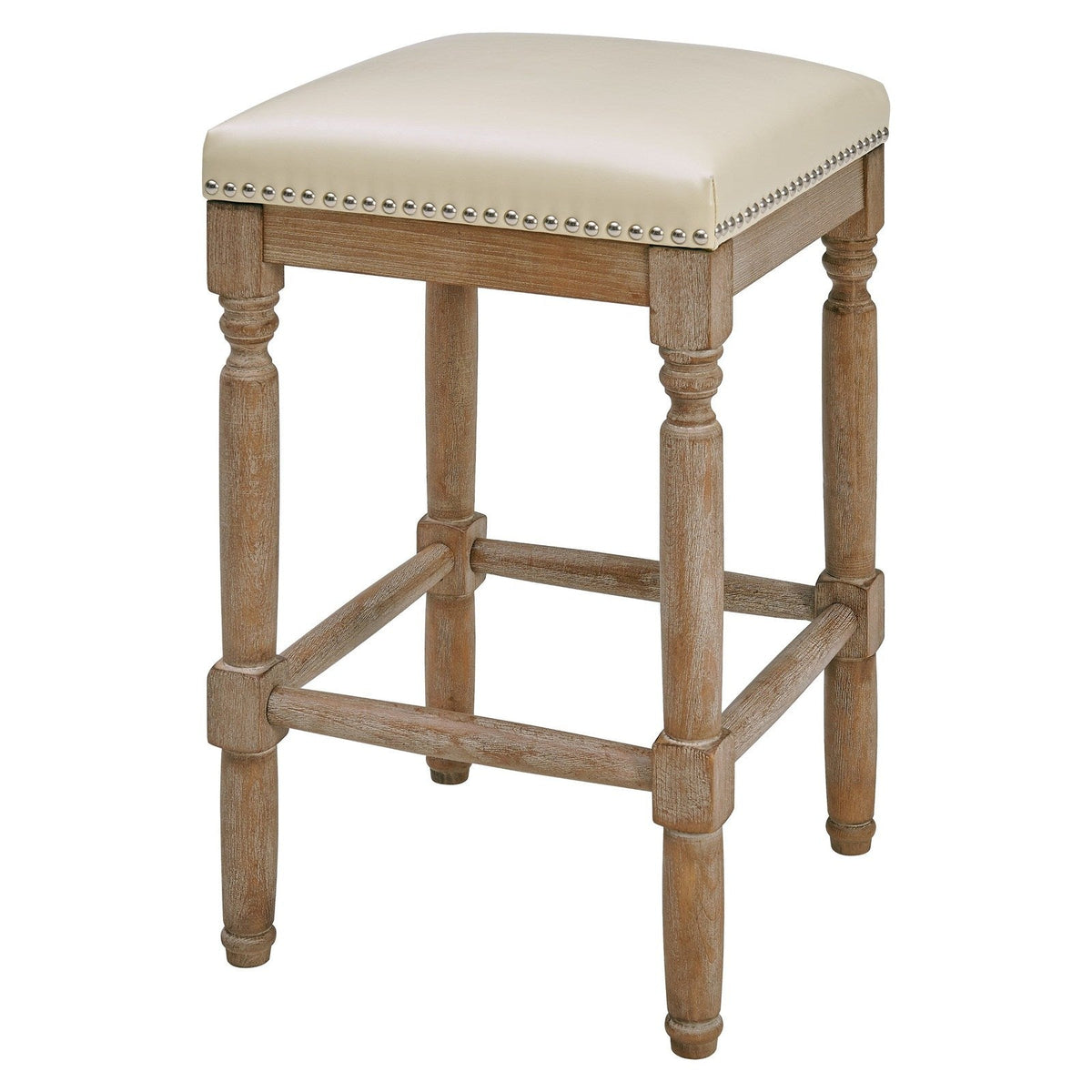 New Pacific Direct Ernie Bonded Leather Counter Stool, (Set of 2)  - 3900057-2050