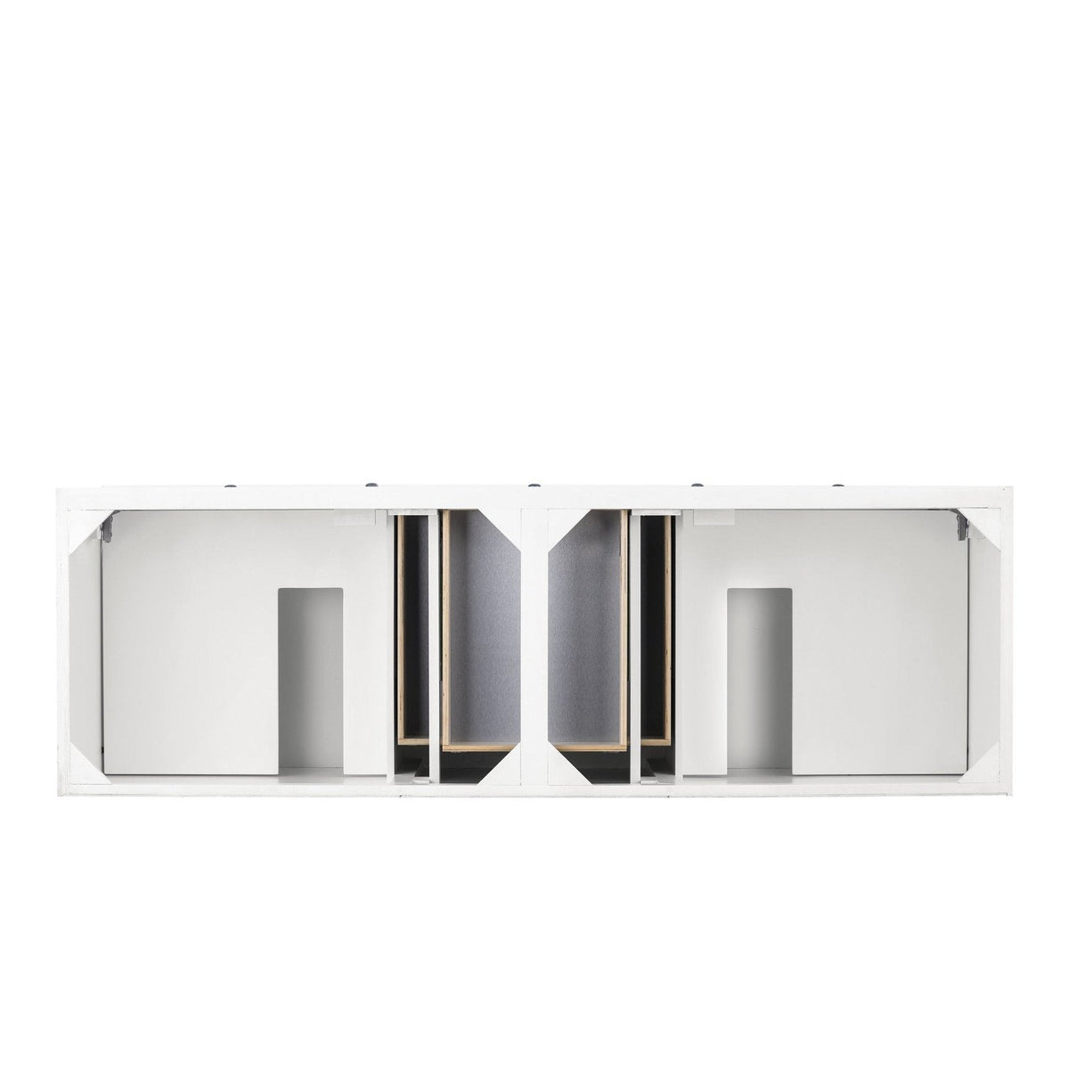 James Martin Vanities Savannah 72" Bright White Double Vanity - 238-104-V72-BW-3AF