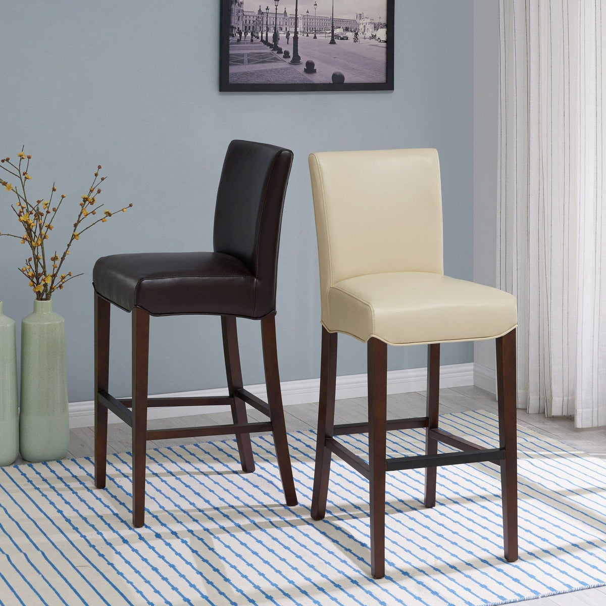 New Pacific Direct Milton Bonded Leather Bar Stool  - 268530B-206