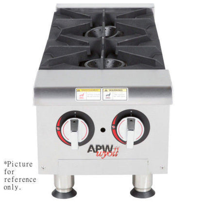 APW Wyott GHP-6I Gas Countertop Champion Hotplate - 6 Burners - AWGHP6I