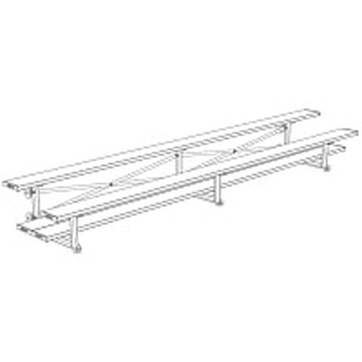 Bleacher - 15 ft. (2 Row - Double Foot Plank) - Tip & Roll - BLDP-2TRG