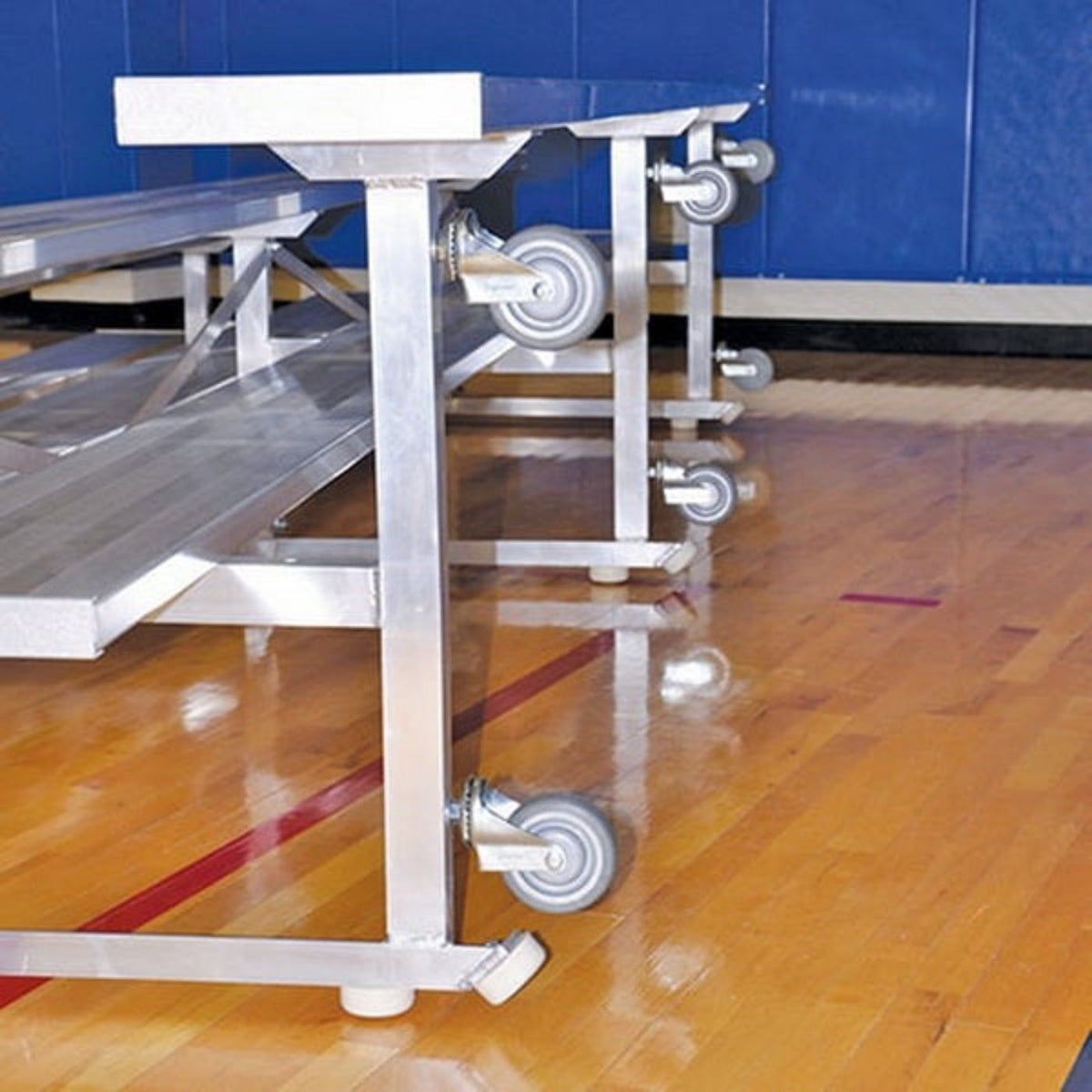 Bleacher - 15 ft. (2 Row - Single Foot Plank) - Tip & Roll - BLCH-2TRG