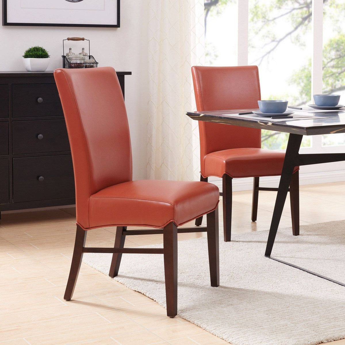 New Pacific Direct Milton Bonded Leather Dining Chair, (Set of 2)  - 268239B-8141