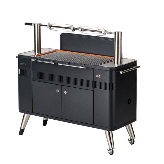 Everdure By Heston Blumenthal HUB ll 54-Inch Charcoal Grill With Rotisserie & Electronic Ignition  - HBCE2BUS