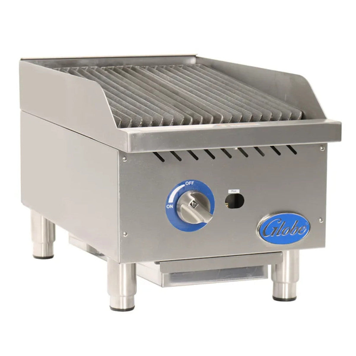 Globe GCB15G-SR 15" Gas Charbroiler with Stainless Steel Radiants - 40,000 BTU - GLGCB15GSR
