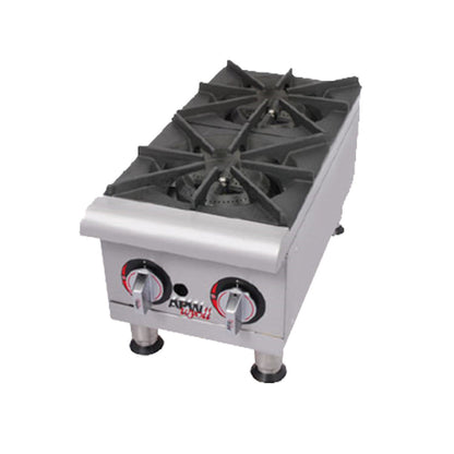APW Wyott GHP-2i Gas Countertop Champion Hotplate - 2 Burners - AWGHP2I