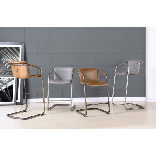 New Pacific Direct Indy PU Leather Counter Stool, (Set of 2)  - 1060004-216