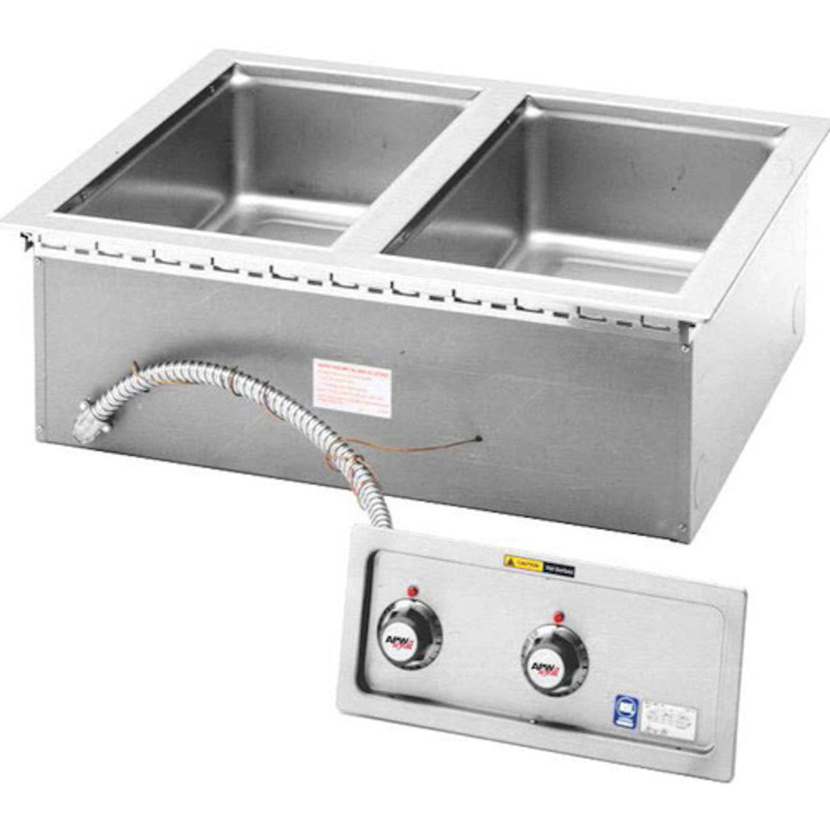APW Wyott HFW-2D Electric Drop-In Hot Food Well Unit with  - AWHFW2D