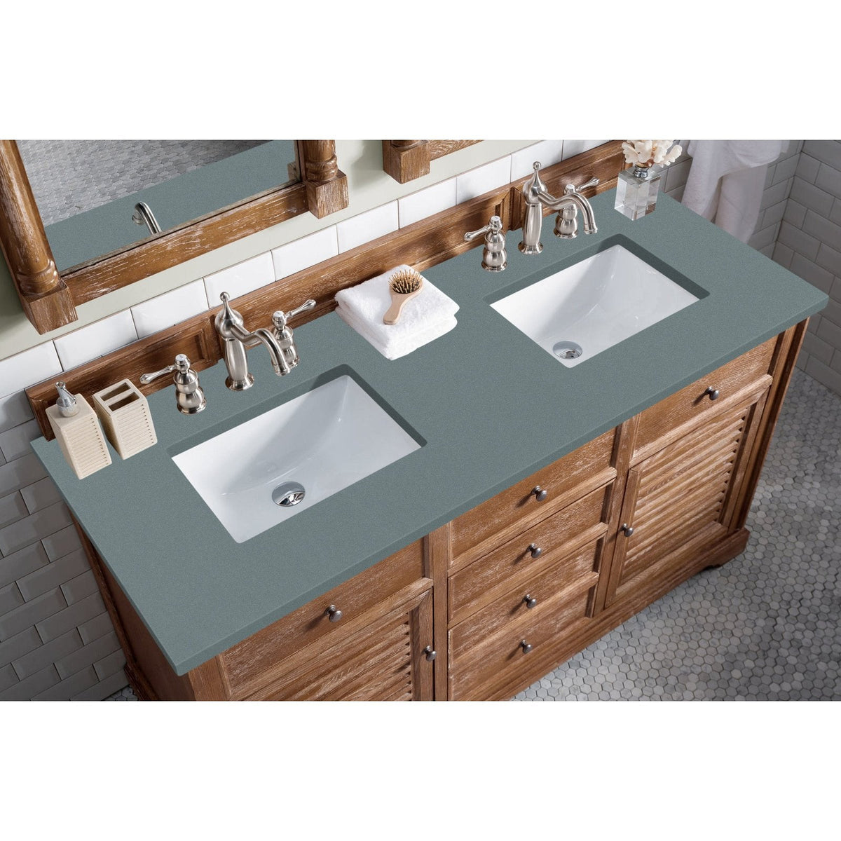 James Martin Vanities Savannah 60" Driftwood Double Vanity - 238-104-5611-3AF