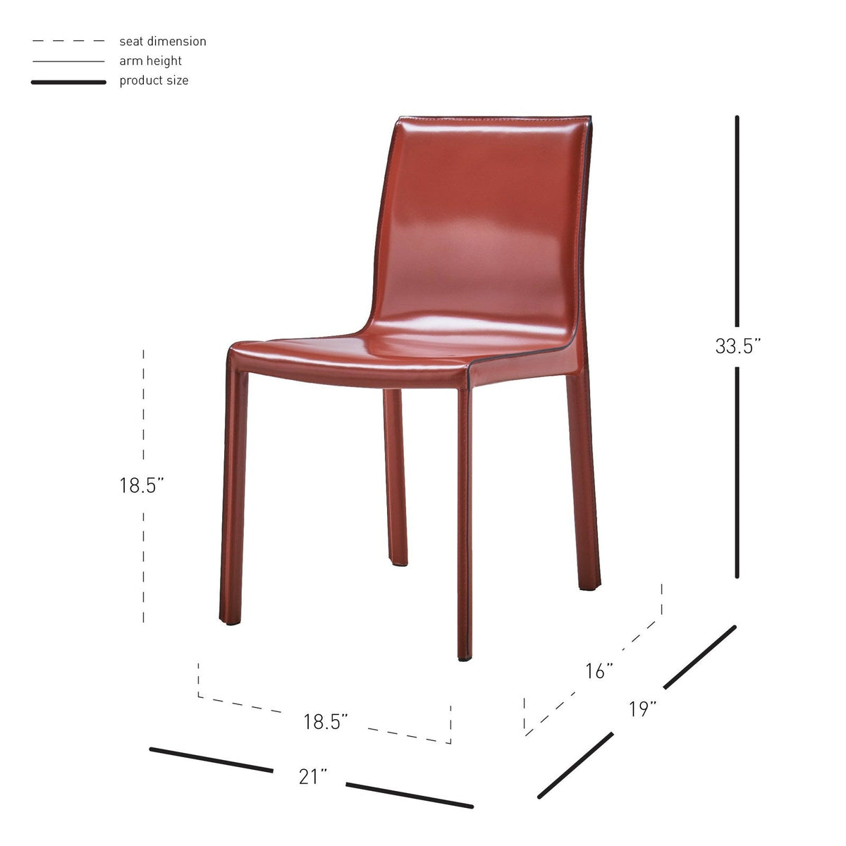 New Pacific Direct Gervin Recycled Leather Chair, (Set of 2)  - 448233R-49