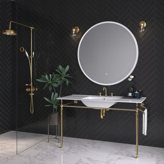 James Martin Vanities Westley 47.2" Single Sink and Console - 319V47.2BRSCRM