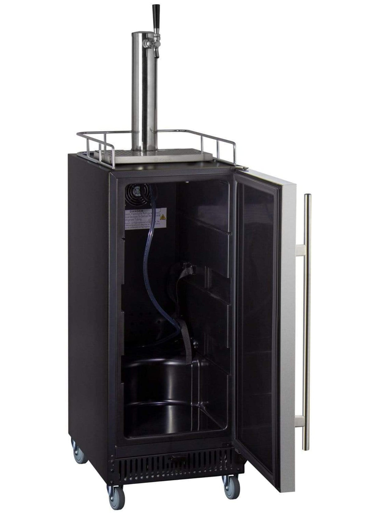 Kegco 15" Wide Homebrew Tap Stainless Steel Commercial Kegerator - HBK15BSRNK