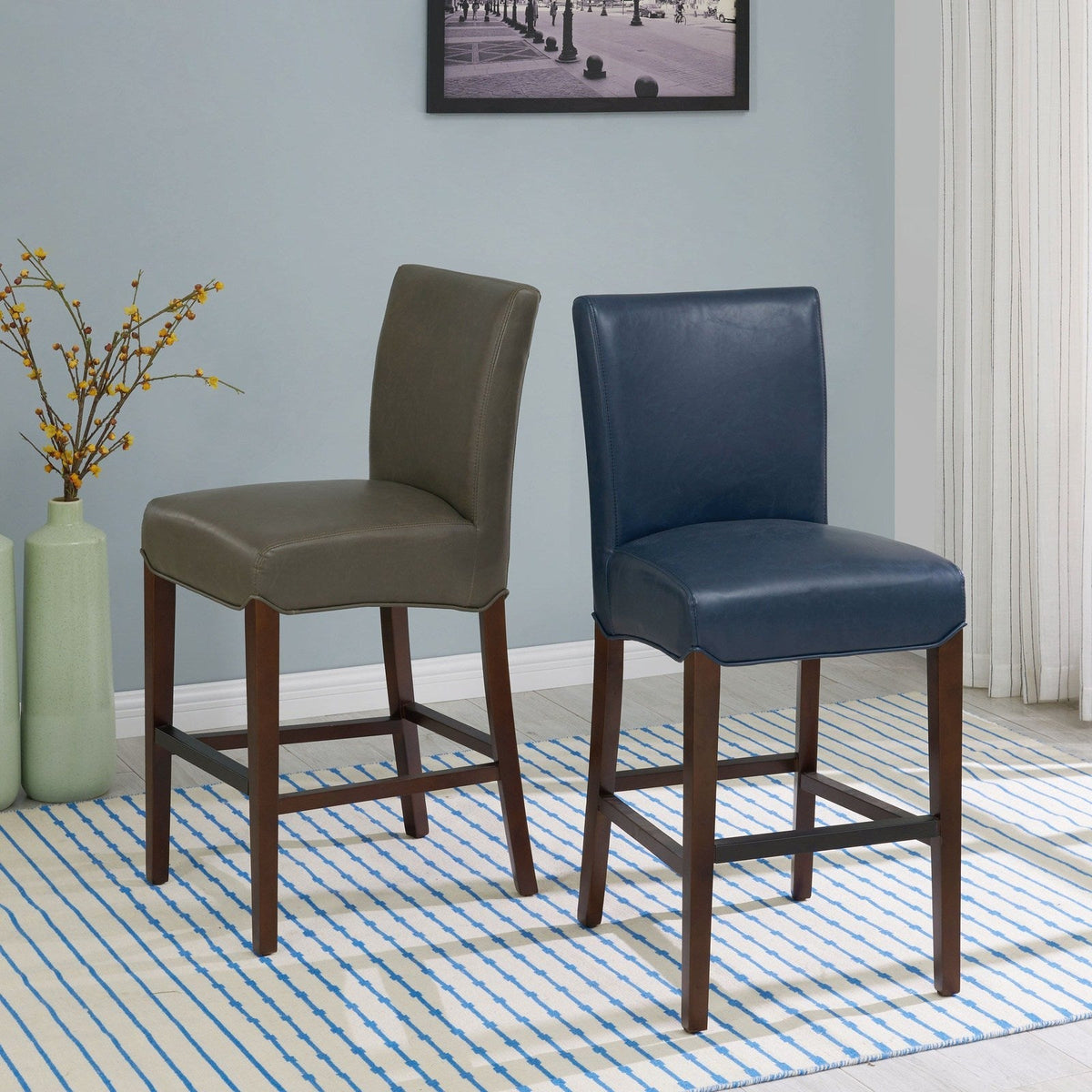 New Pacific Direct Milton Bonded Leather Counter Stool  - 268527B-V04