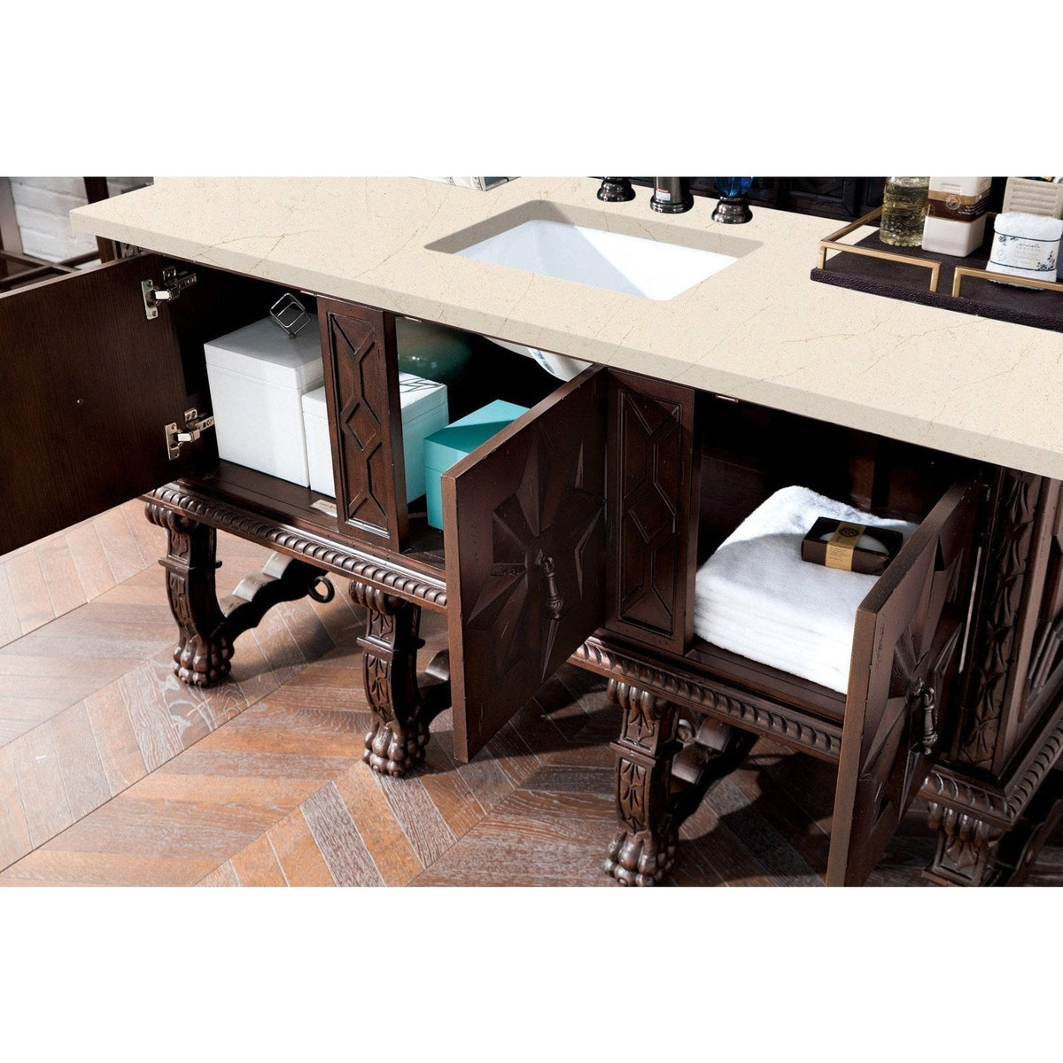 James Martin Vanities Balmoral 60" Single Vanity Cabinet - 150-V60S-ANW-3AF