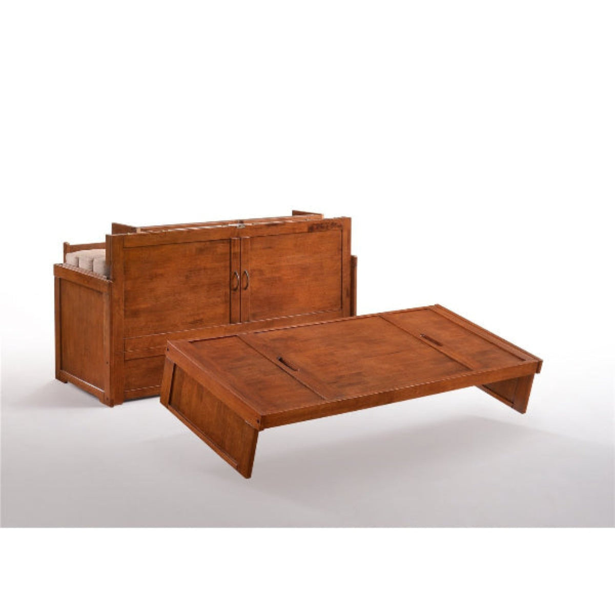Night and Day Furniture Queen Murphy Cabinet Bed Cube - MUR-CUB-QEN-CH