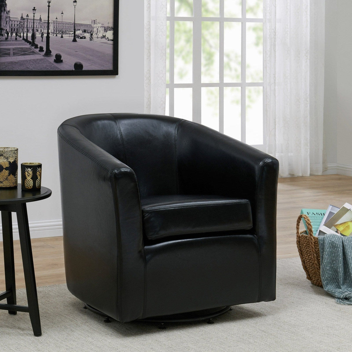 New Pacific Direct Hayden Swivel Bonded Leather Chair  - 193012B-23