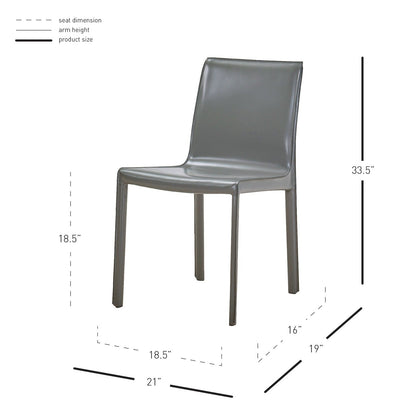 New Pacific Direct Gervin Recycled Leather Chair, (Set of 2) -  448233R-30